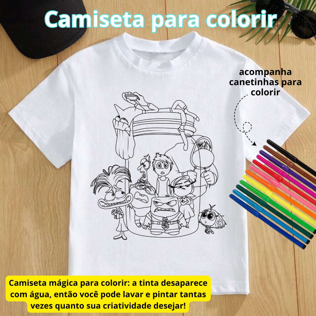 camisa desenho para colorir