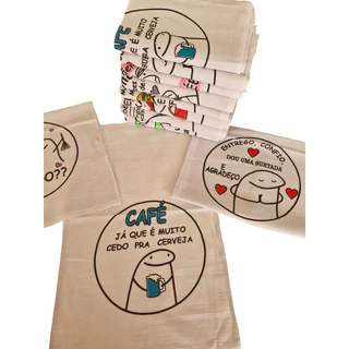 Kit Panos de Prato Estampado Memes 10 peças.