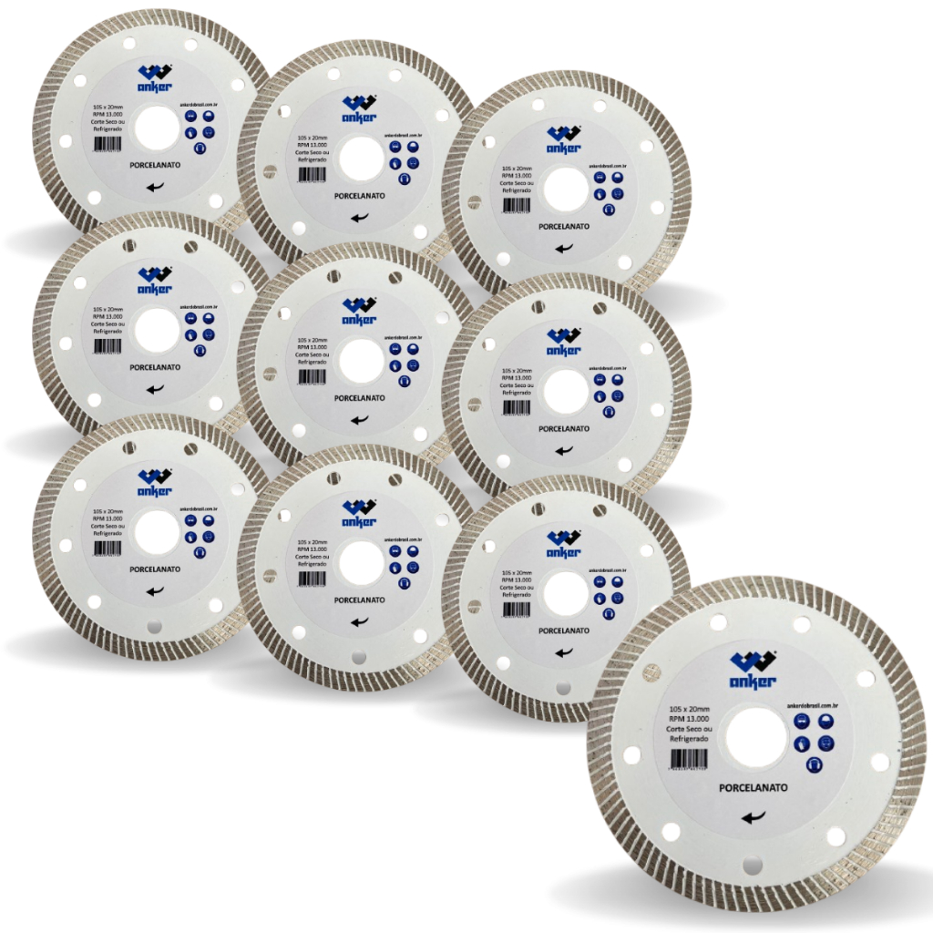 Kit 10 Disco Porcelanato Melhor Disco para Cortar Ultra Fino | Shopee ...
