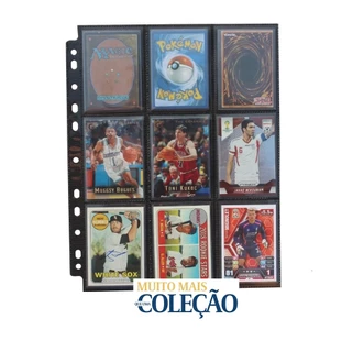 10 Folhas Pretas Com 18 Bolsos Para Cards Magic Pokemon Yugioh Photocards em Oferta na Shopee