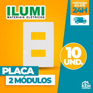 Placa 2 Módulos Separados Horizontal 4x2 Linha i9 Ilumi Shopee Brasil