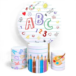 Kit Capa Painel+Capa Cilindro ABC Escola Veste Facil
