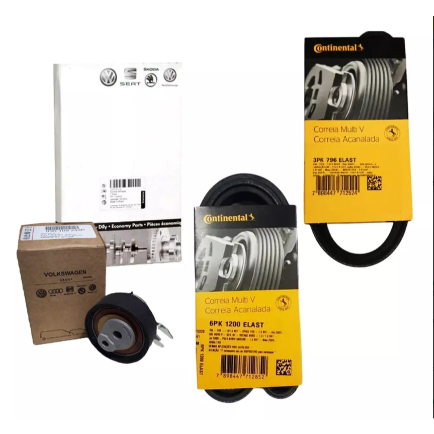 Kit Tensor + Correias Gol Fox Polo Voyage G5 G6 G7 Original | Shopee Brasil