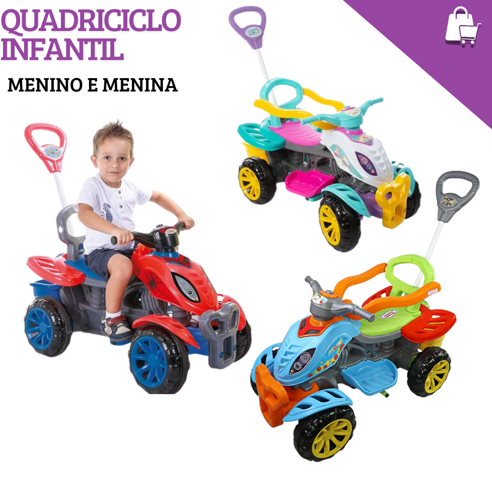 Quadriciclo Infantil Carrinho De Passeio Infantil Moto Menina Menino ...