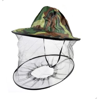 Chapeu Pesca Apicultor Protecao Abelha Mosquito Camping Camuflado