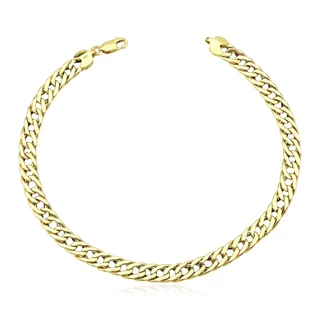 Pulseira Masculina de Ouro 18k Grumet Dupla com 22,5cm e 5,5mm em Oferta na Shopee