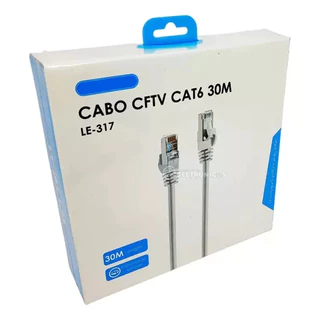 CABO DE REDE RJ45 X RJ45 CFTV CAT6 30 METROS