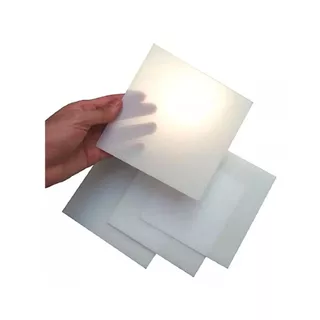 Placa Chapa PS Poliestireno Luminária Led Branco Translúcido 2mm