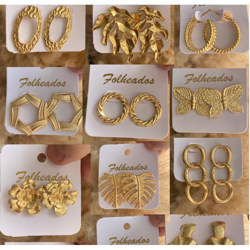 Kit 10 Pares De Brincos Bijuteria Feminina Modelos Sortidos | Shopee Brasil