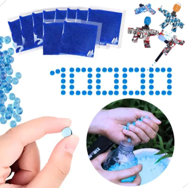 Munição De Bolinha Gel 10000mil Gel Para Brinquedo De Arma Gel