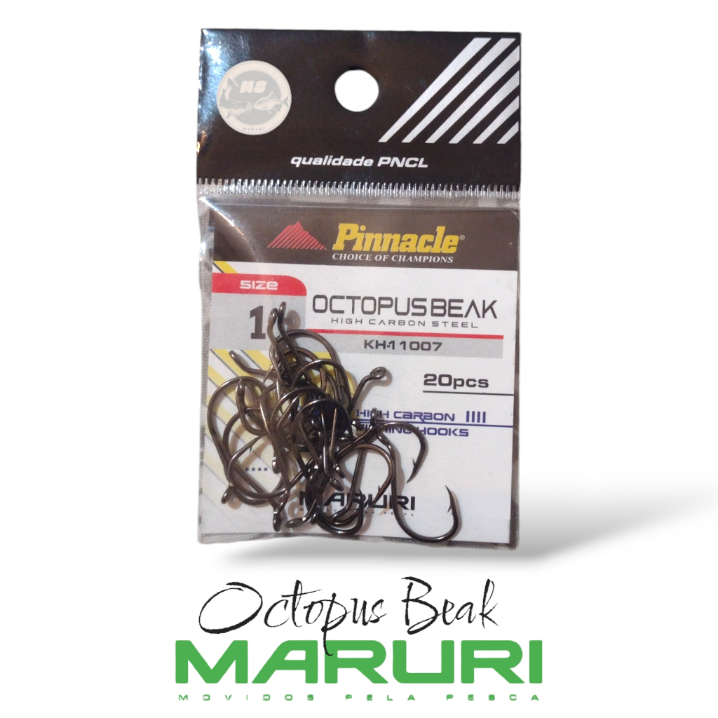 Anzol Octopus Beak Com Fisga Vários Tamanhos Pinnacle Pesca Leve À