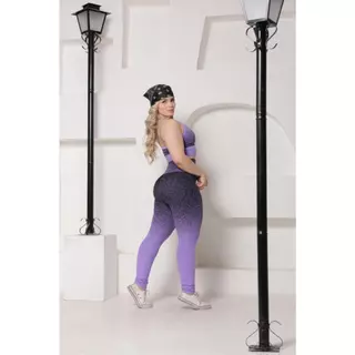 Conjunto jacquard de poliamida classic ( top e calça)