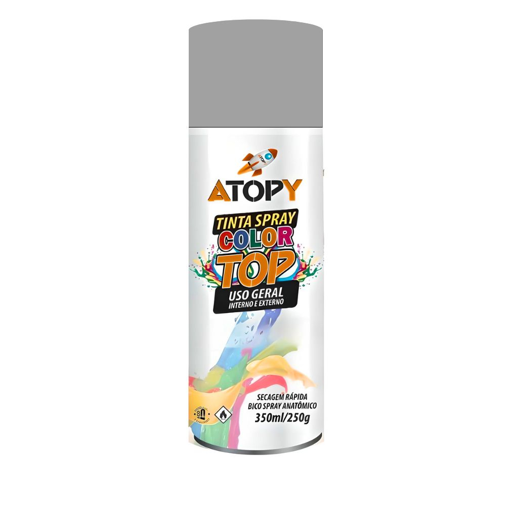Tinta spray metal alumínio roda 350ml - Atopy | Shopee Brasil
