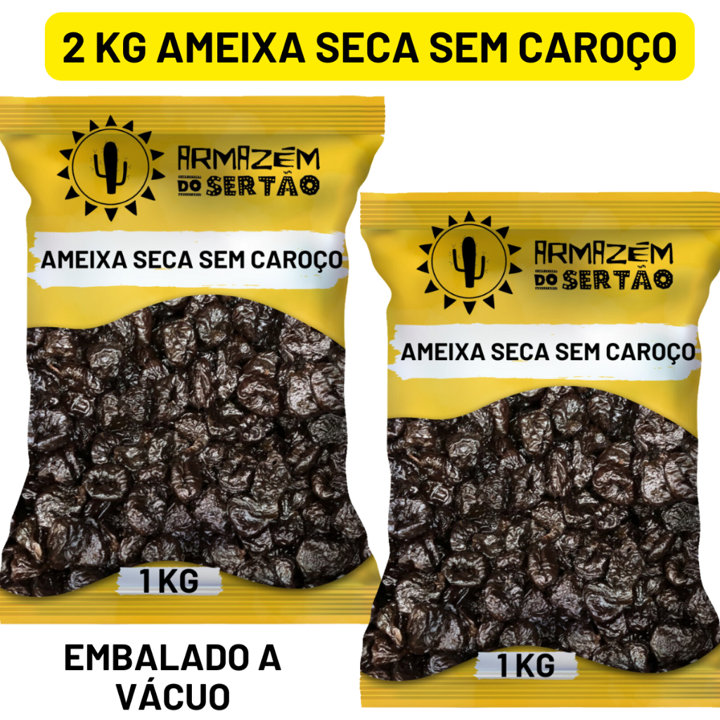 Ameixa Seca Sem Caroço - Embalado a Vácuo - ARMAZÉM DO SERTÃO | Shopee ...