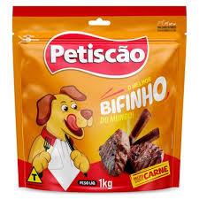 Bifinho Mastigável Carne Petiscão Formato Palito Pacote 1 kg ( SUPER MACIO ) em Oferta na Shopee