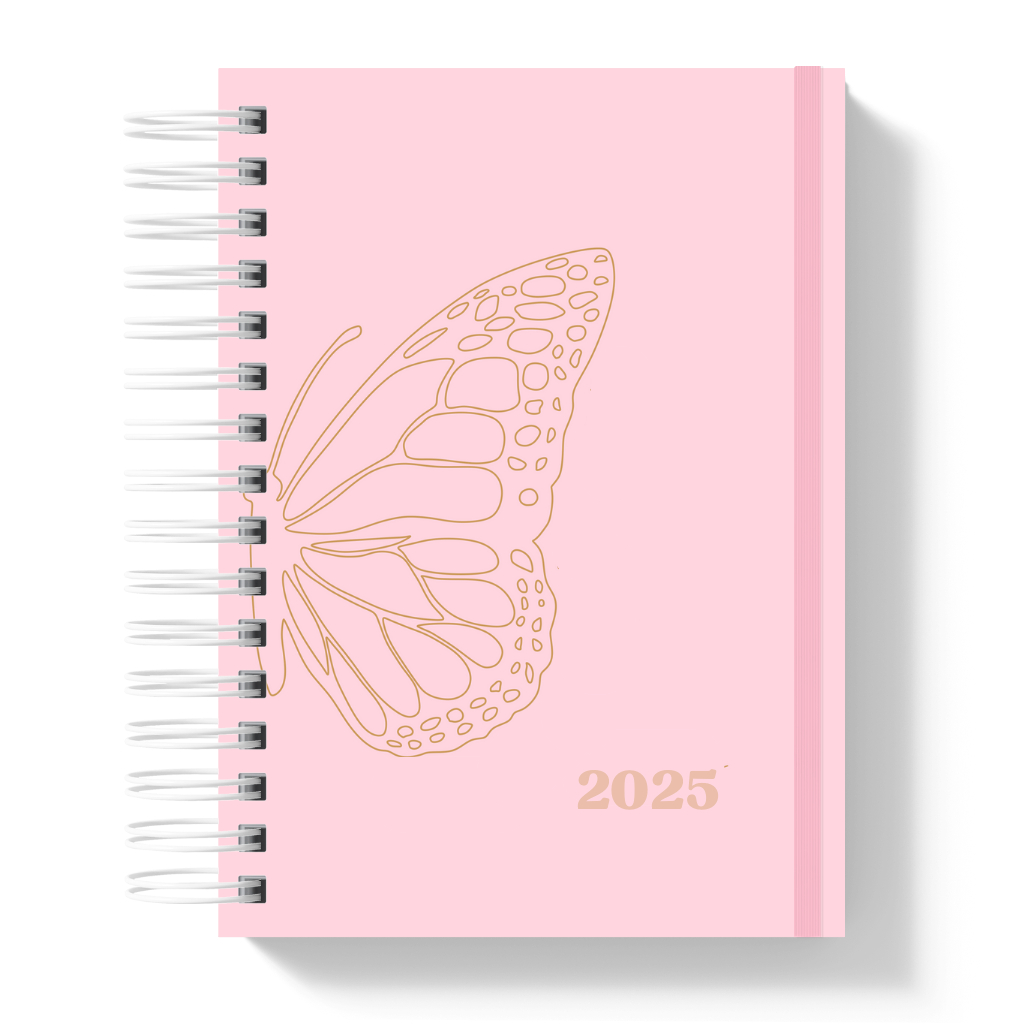 AGENDA 2025 - BORBOLETA ROSA CLARO | Shopee Brasil