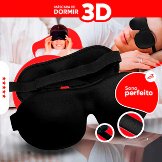 Máscara Para Dormir 3D Tapa Olhos Blackout Super Confortável Ajustável Para Descanso e Viagens em Oferta na Shopee