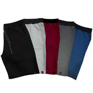 Kit 5 Bermuda Moletom Masculina Treino Confortável Com Cordão Ajustavel