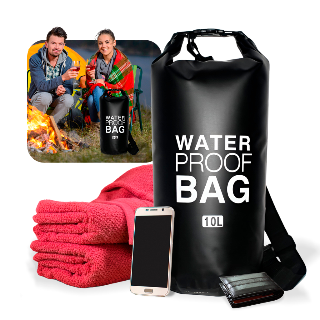 Bolsa Saco Estanque 10l Impermeável Camping Acampamento Prova d`Água Pronta Entrega