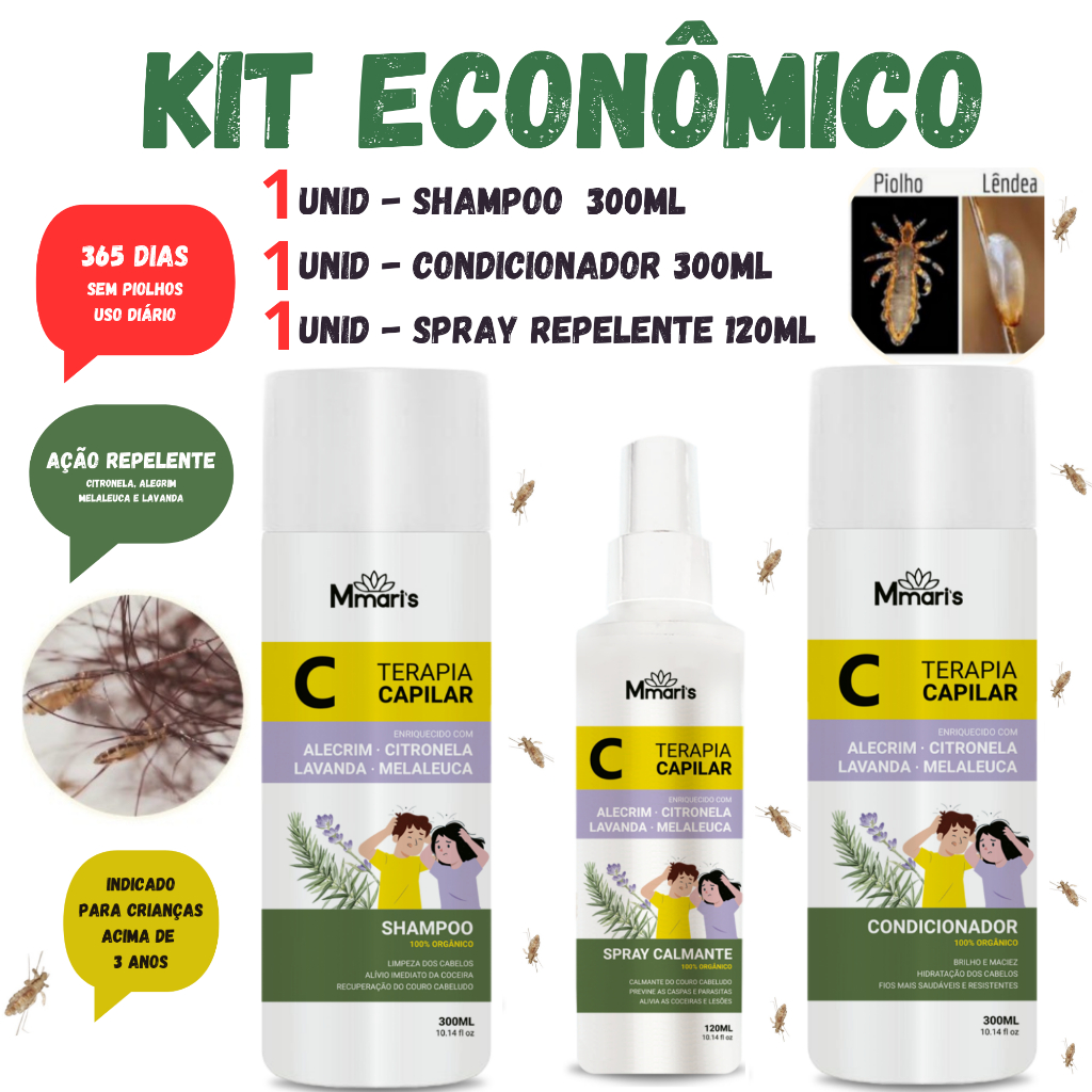 Shampoo Condicionador Mata Piolho Lêndea Acaba Coceira | Shopee Brasil