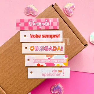50/100 unidades | Tag agradecimento para embalagem