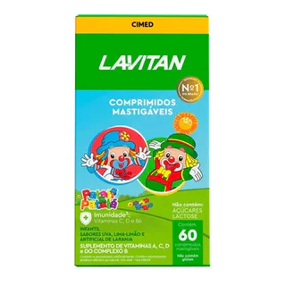 LAVITAN INFANTIL MIX DE SABORES COM 60 COMPRIMIDOS em Oferta na Shopee