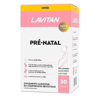 Suplemento Alimentar Lavitan Pré Natal Multi 30 Comprimidos em Oferta na Shopee