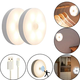 Kit Luminária Led Sensor Presença Sem Fio c/ USB Carregável.