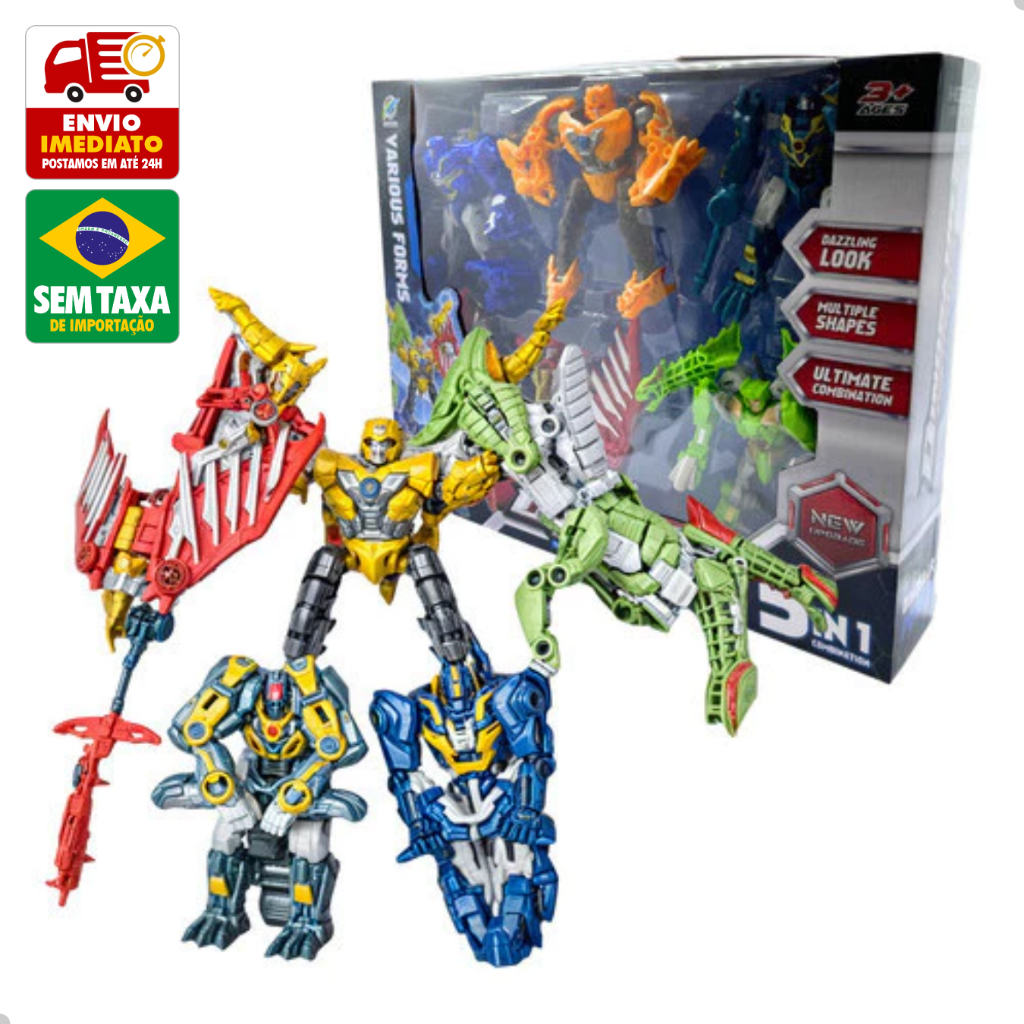 【ラッピング不可】 Kit Dinossaur Robô Vira Dinossauro Transformer Bonecos 5 その他
