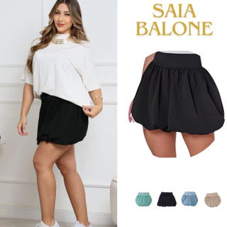 Mini Saia Balonê Bubble Curta Moda Blogueirinha
