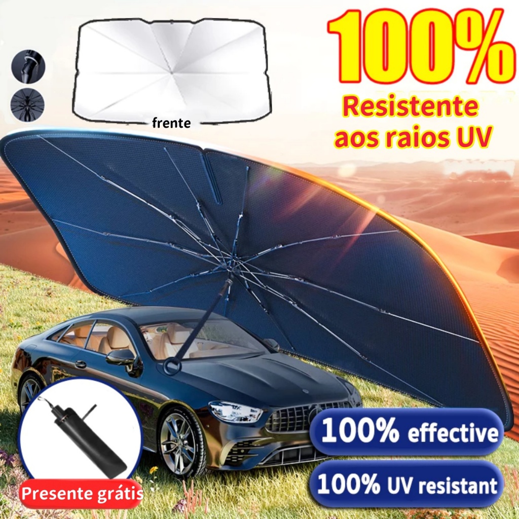 Guarda Sol Pára Brisas Carro Protetor Solar Protege Contra os Raios UV ...