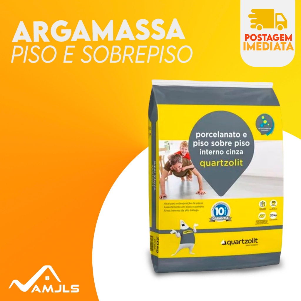 Argamassa Para Piso Uso Interto 20kg Cimentcola Quartzolit | Shopee Brasil