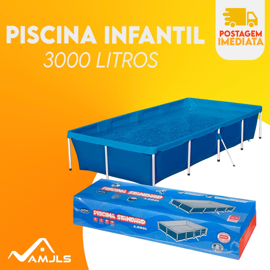 Piscina Standard Retangular Inflável 3000 Litros - Mor | Shopee Brasil