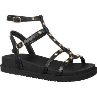 Sandália Feminina Papete Gladiadora Anatômica Flatform Tachas Pirâmides Confortável Moda Original GiGiL