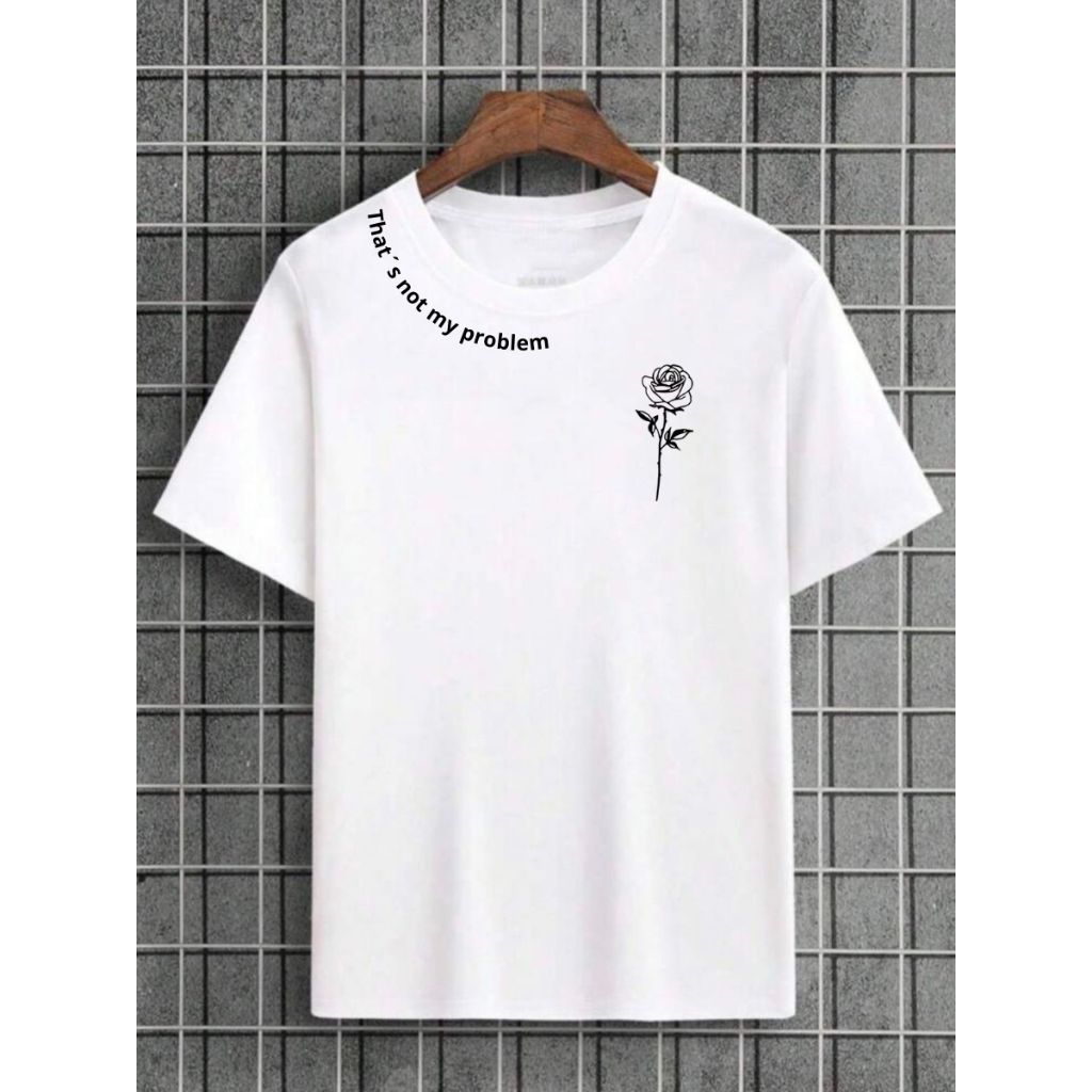 Camiseta Masculina Rose 100% Algodão - Envio Imediato