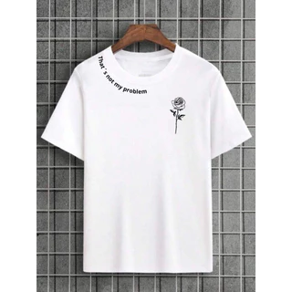 Camiseta Masculina Rose 100% Algodão - Envio Imediato