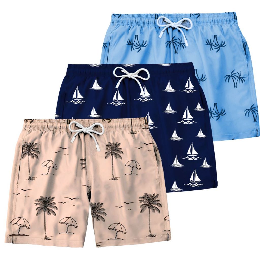 Kit Short Bermuda Plus Size G1 G2 G3 Floral Mauricinho Moda Praia