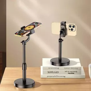 Suporte Tripé Para Mesa Com Mini Pedestal Ajustável 360° Ideal Para Gravação de Videos