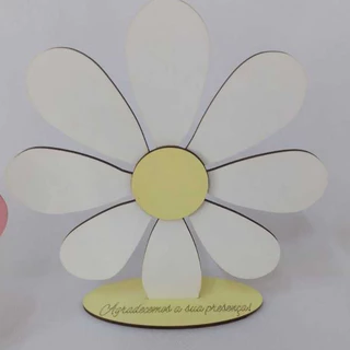Centro de Mesa Margarida Decoração Jardim Encantado Mdf Pintado