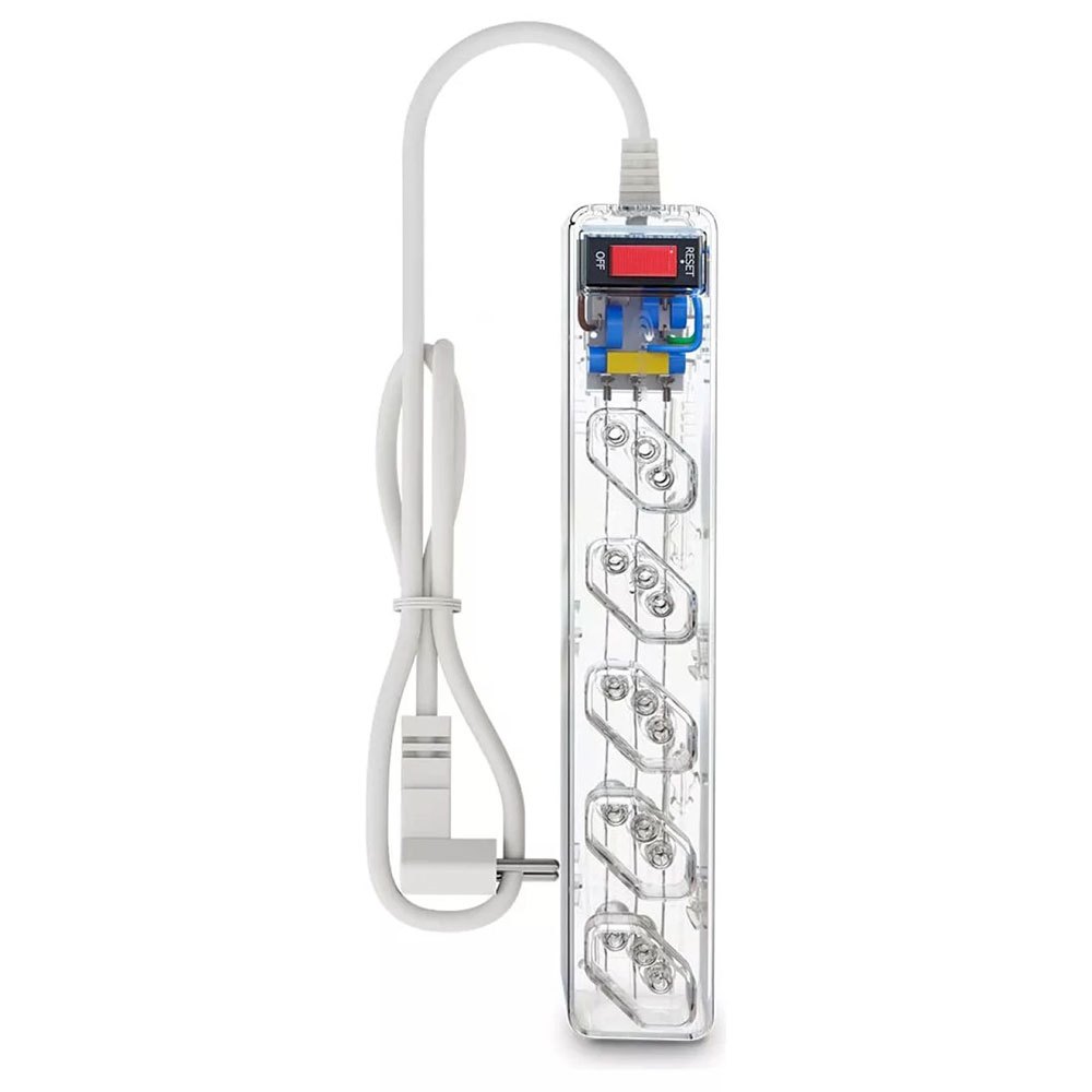 FILTRO DE LINHA + DPS ICLAMPER 5 TOMADAS LCF TRANSPARENTE