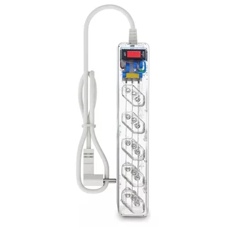 FILTRO DE LINHA + DPS ICLAMPER 5 TOMADAS LCF TRANSPARENTE