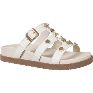Sandália Feminina Papete Anatômica Flatform Rasteira Slide Tachas Metalizadas Confortável Moda Original GiGiL
