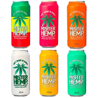 bebida energetico mister hemp ervas sabor manga morango tangerina limão mais vendidos