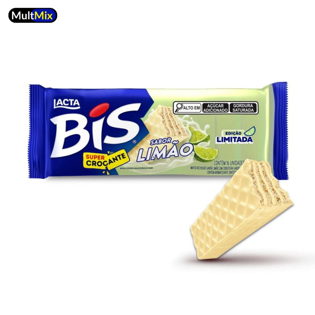 Bis Limão Super Crocante Sabor Limão 100,8g Lacta