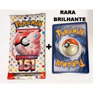 Pacotinho Booster Cartas Pokémon 151 escarlate e violeta Original Português + 1 carta rara
