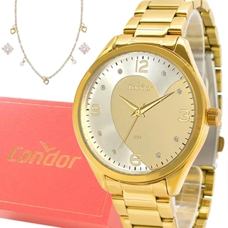 Relógio Condor Feminino Dourado Prova d