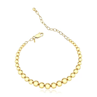 Pulseira Rigída com Bolas em Ouro 18k - 750 em Oferta na Shopee