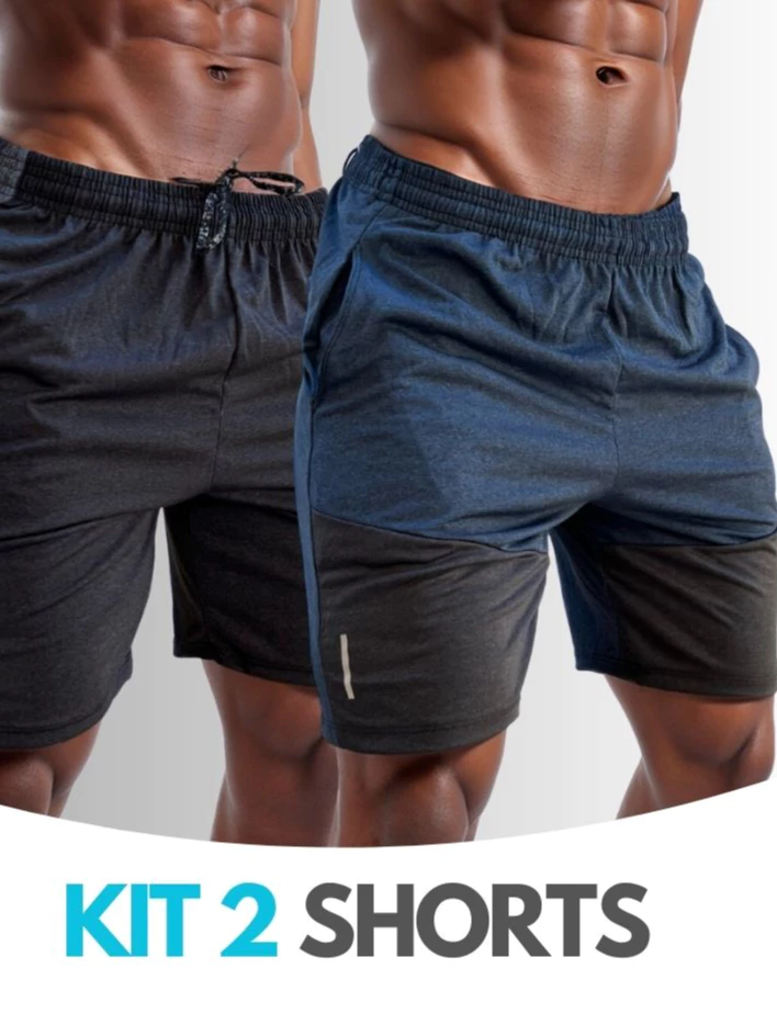 Kit 2 bermudas Drifit