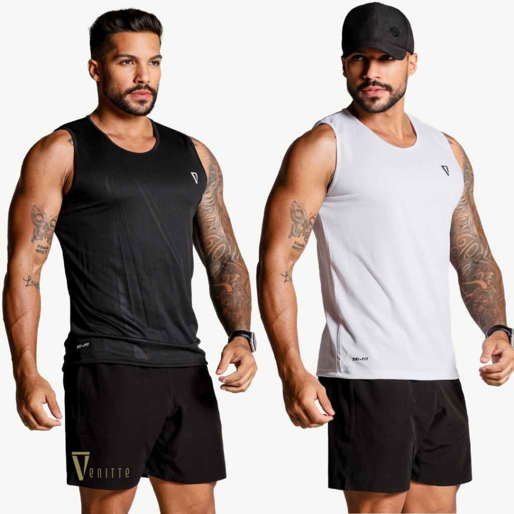 Regata Masculina ABAFIP - Malha Transparente Slim Fit