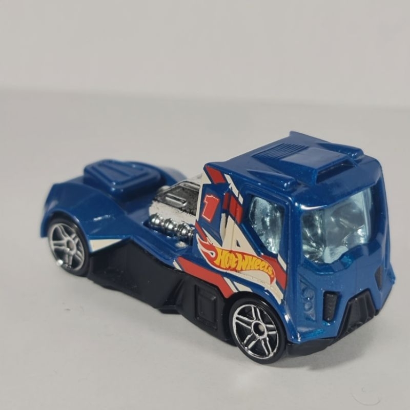 Hot Wheels RENNEN RIG 2013 CAMINHAO CORRIDA TEAM HOT WHEELS AZUL LOOSE ...